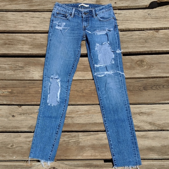 Levi's Denim - Levi's 711 skinny jeans Destroyed Ripped